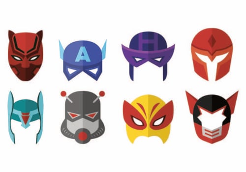 Vector Of Super Hero Masks