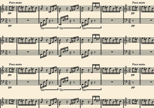 Music Background With Fur Elise Sonata By Beethoven vector