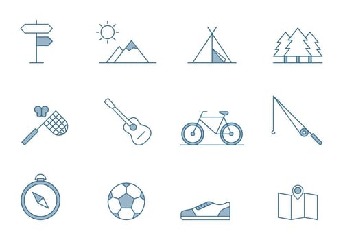 Outdoor Activities Icons vector