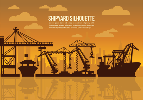 Shipyard Vector Illustration