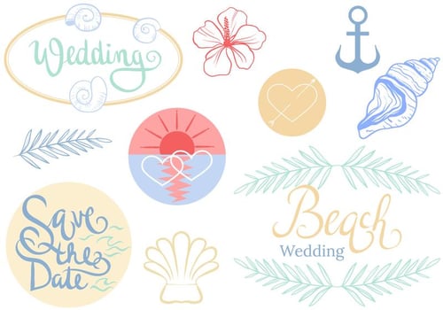 Free Beach Wedding Vectors