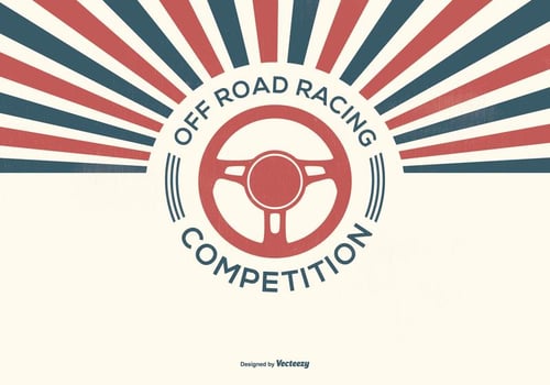 Retro Style Offroad Racing Background vector