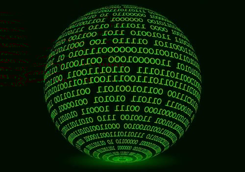 Glowing Sphere Matrix Background Vector