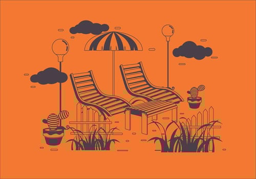 Summertime Patio Vector