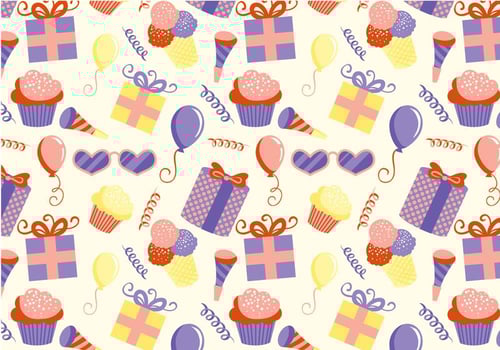 Free Kids Party Pattern Vectors