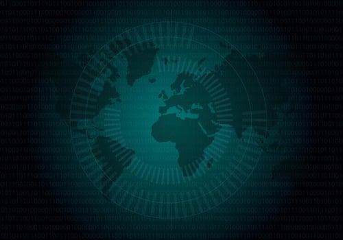 Globe Matrix Background Vector