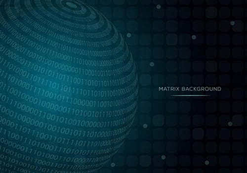 Sphere Matrix Background Vector