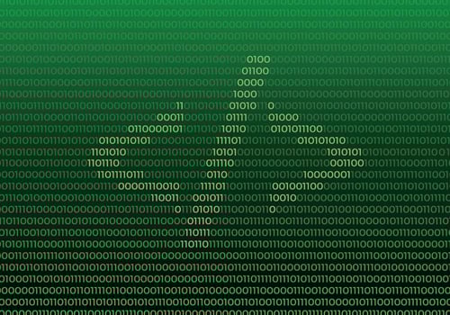 Source Code Symbol On Binary Number Background vector