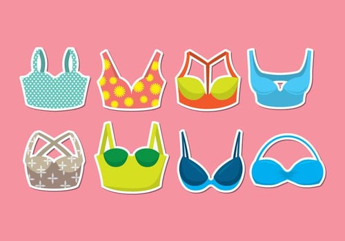 Bustier Icon Set vector