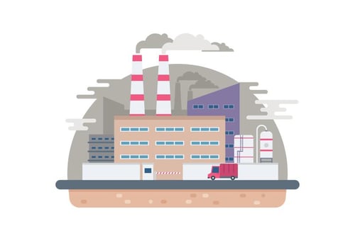 Industrial Factory Illustration vector