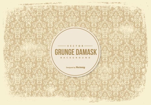Old Grunge Damask Background vector