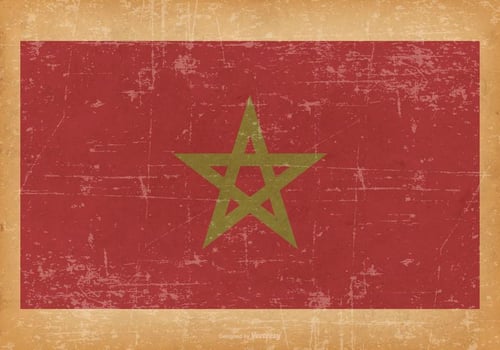 Grunge Flag of Morocco vector