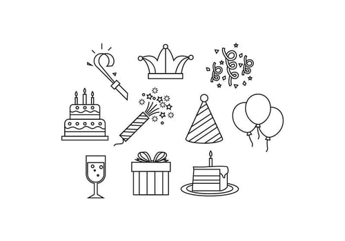 Free Party Line Icon Vector
