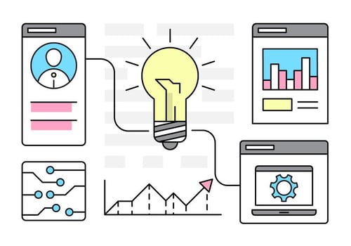 Linear Infographic Business Ideas vector