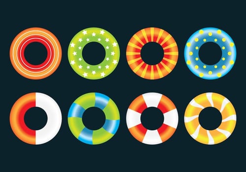 Innertube Icons Set vector