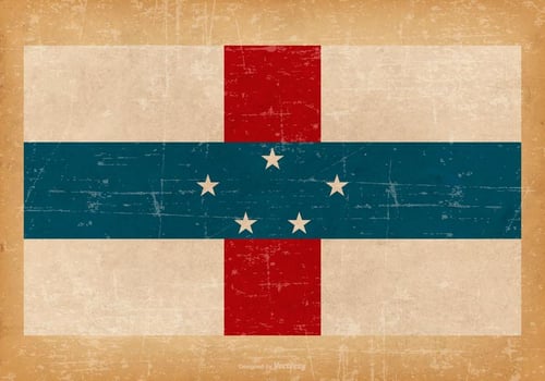 Grunge Flag of Netherlands Antilles vector