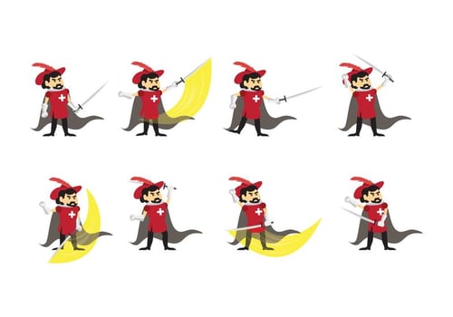 Cartoon Musketeer Vector