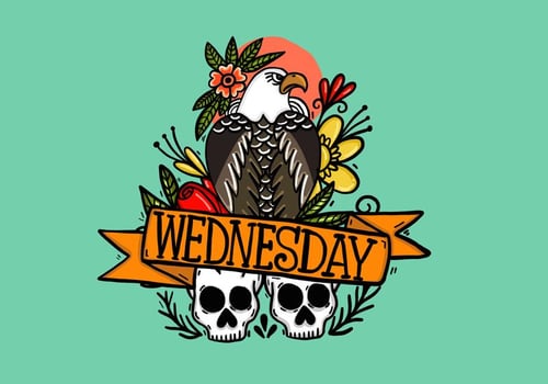 Eagle Tattoo Style Art Vector 
