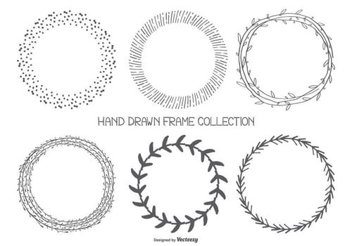 Cute Hand Drawn Frames Collection vector