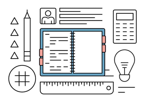 Linear School Vector Elements