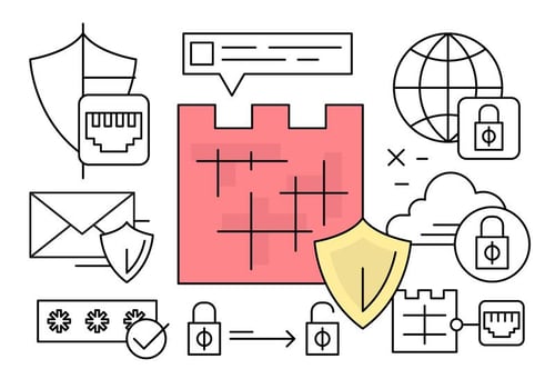 Computer Security Icons vector