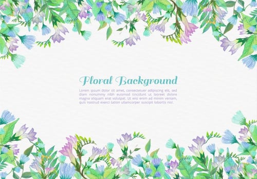 Free Vector Painted Flowers Background