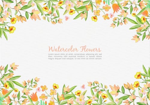 Free Vector Painted Orange Flowers Background