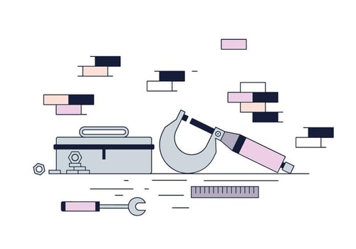 Free Micrometer and Toolbox Vector