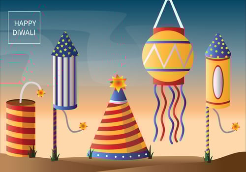 Diwali Fire Cracker Vector Pack