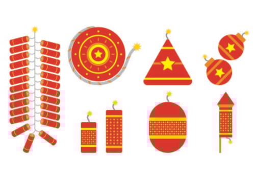 Vector Of Diwali Fire Crackers
