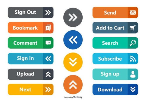 Colorful Web Button Collection vector