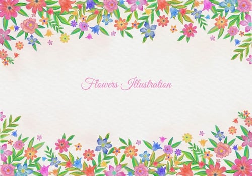 Free Vector Watercolor Floral Background
