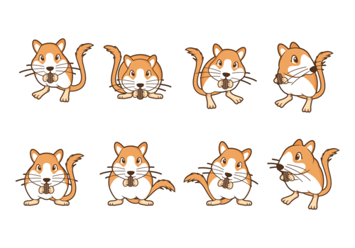 Gerbil Cartoon Vector