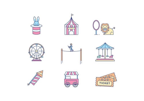 Funfair Icons vector