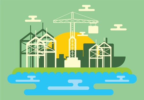 Shipyard Illustration vector