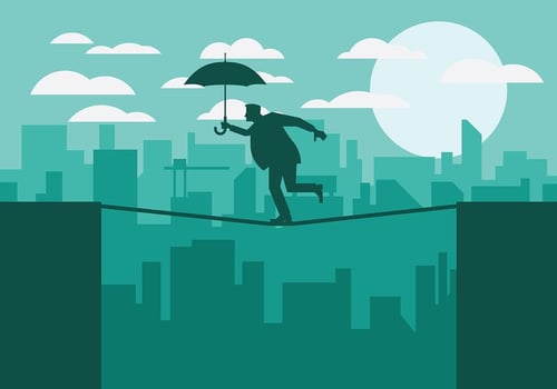 Tightrope Vector Background