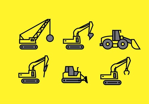 Demolition Vehicle Icon Free Vector