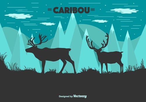 Caribou Vector Background