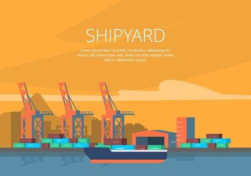 Shipyard Illustration vector