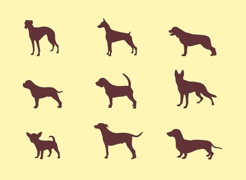 Dog Silhouettes vector