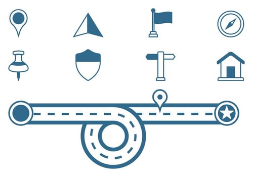 Roadmap Sign Icons vector
