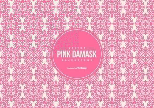 Beautiful Pink Damask Background vector