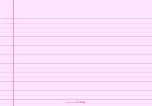 Pink Lined Note Paper Background vector