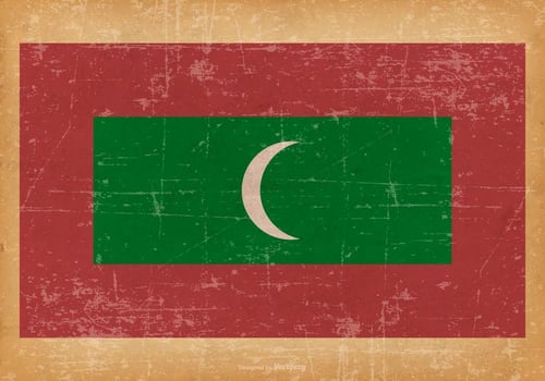 Grunge Flag of Maldives vector