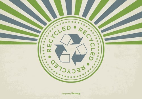 Retro Style Recycle Background Illustration vector