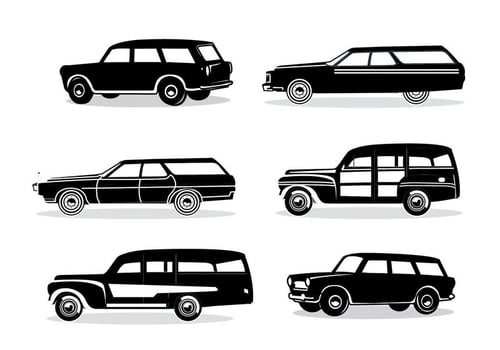 Station Wagon Silhouette vector