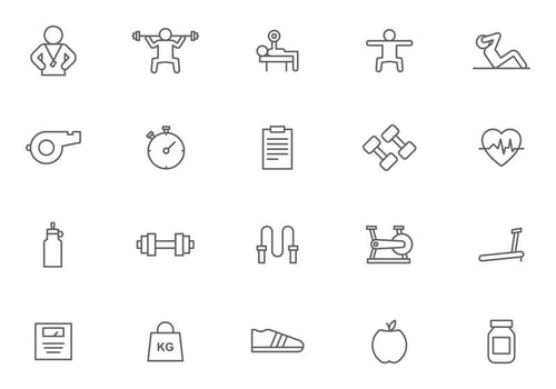 Personal Trainer and Fitness Vectors