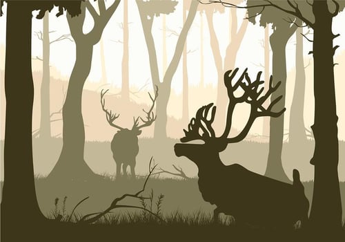 Caribou Silhouette Free Vector