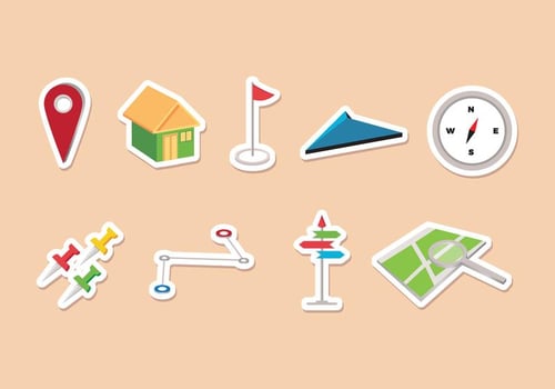 Roadmap Navigation Icons vector