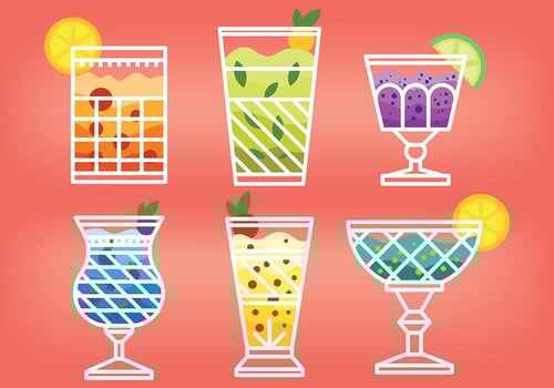 Mocktail Vector Icons
